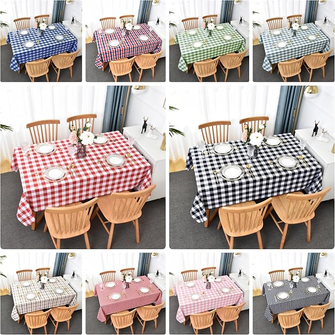 Classic Gingham Plaid Tablecloth Fabric - Image 4