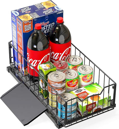 Simple Houseware Pull-Out Cabinet Sliding Basket Organizer, 17.2" D x 9.7" W x - Image 5