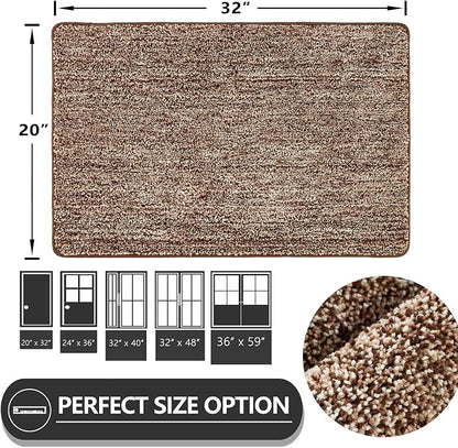 REFETONE Indoor Doormat, Front Door Mat 20"x32" Absorbent Rubber Backing Non - Image 2