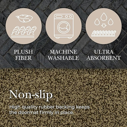 Premium Microfiber Indoor Door Mat – 20"x30" Washable Entry Mat, Waterproof - Image 6