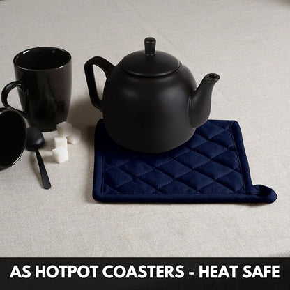 Oven Mitt & Pot Holder 100% Cotton Set of Heat Resistant Oven Gloves & Hot Pads - Image 5