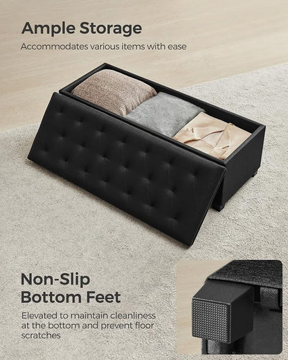 SONGMICS Storage Ottoman Bench, Foot Rest - Image 8