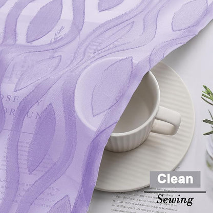 Aiyufeng Sheer Curtains 45 Inch Length 2 Panels, Farmhouse Soft Airy - Image 5