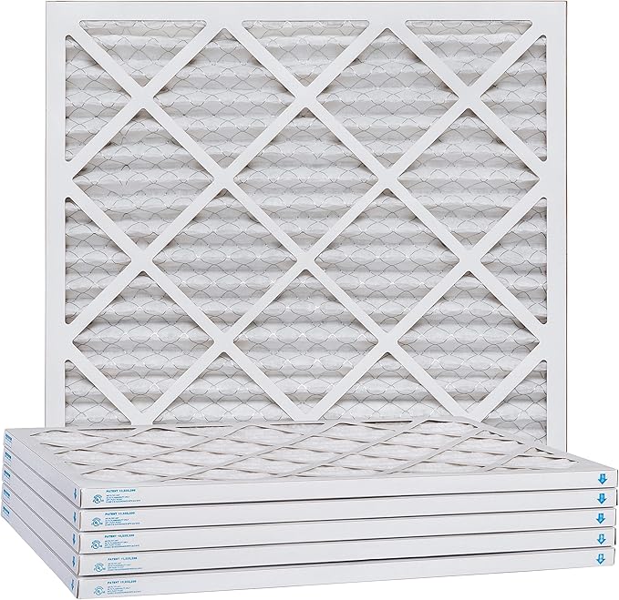 Aerostar 21 1/4x21 1/4x1 MERV 13, Pleated Air Filter, 21 1/4 x 21 1/4 x 1, Box of 6, Made in the USA