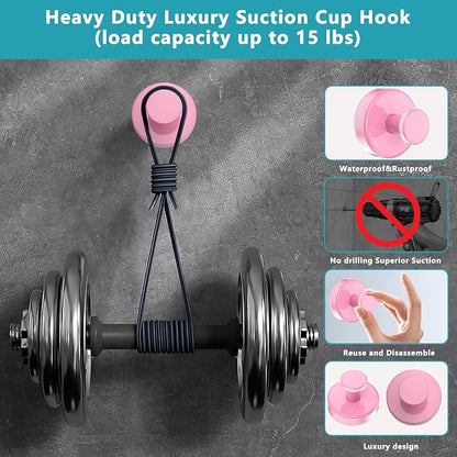 Suction Cup Hooks for Shower, Removable No Drill Towel Hooks, Upgraded 15 lbs - Image 3
