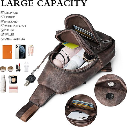 Sling Bag Crossbody Bags for Women Small Cross Body Bag Fanny Packs Chest Sling Purse for Daily Travel Leisure Sport