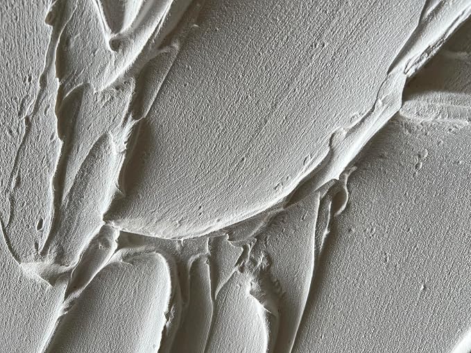 NANKAI Hand-Painted Thick Texture White Minimalist Oil Painting 30x60 Inch - Image 2