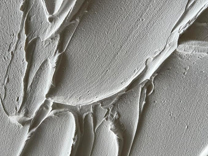 NANKAI Hand-Painted Thick Texture White Minimalist Oil Painting 30x60 Inch - Image 2