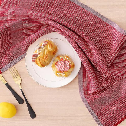 Homaxy Premium Kitchen Towels, Large Cotton Kitchen Hand Towels, Flat and Terry - Image 5