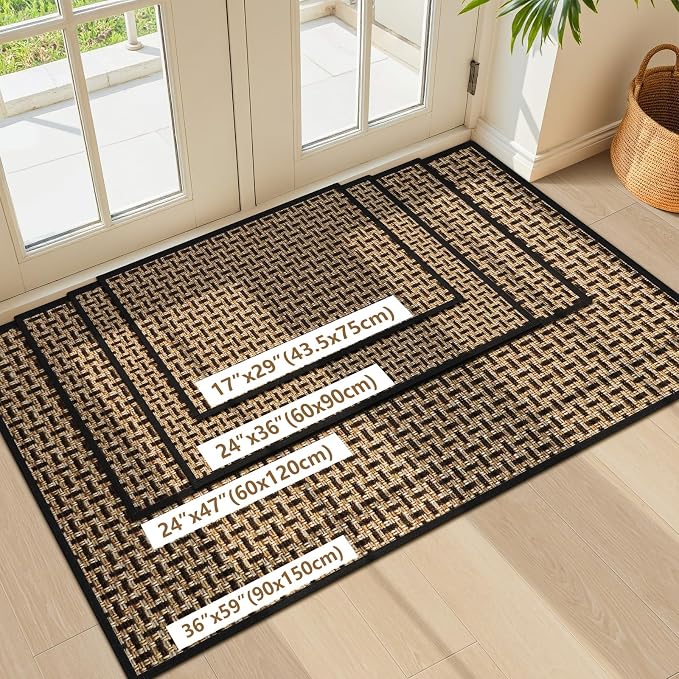 LEKEEPGO Door Mat Indoor Entrance 24"x47", Absorbent Indoor Door Mat Large - Image 7