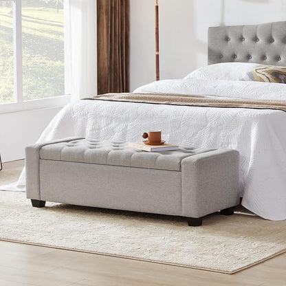 48" Ottoman with Storage, Large Storage Ottoman Bench - Image 8