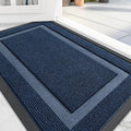 OLANLY Front Door Mat Indoor Outdoor Entrance, Waterproof All-Season, All-Weather Doormat, Sturdy Natural Rubber, Fade Resistant, Low Profile, Easy Clean Patio Porch Entryway Mat, 36x24, Blue