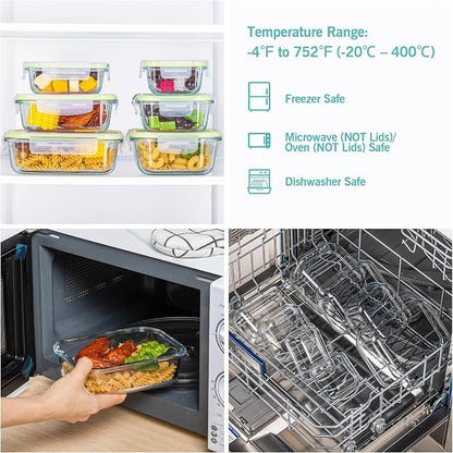 Vtopmart 8 Pack Glass Food Storage Containers - Image 7