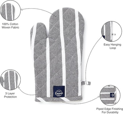 Encasa XO Long 12"x7" Oven Microwave Hand Gloves Mitts - Image 5