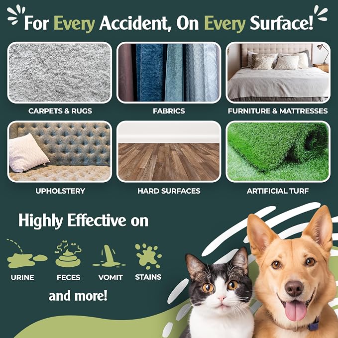 Enzyme Cleaner for Cat Urine | Cat Pee Odor Eliminator & Stain Remover | Dog - Image 3