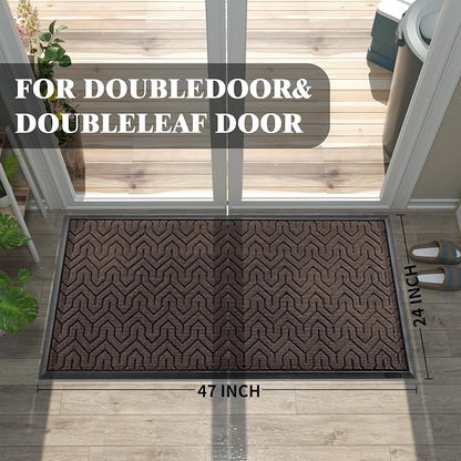 Yimobra Large Door Mat Outside Entrance 47x24, Waterproof Heavy Duty Outdoor - Image 2