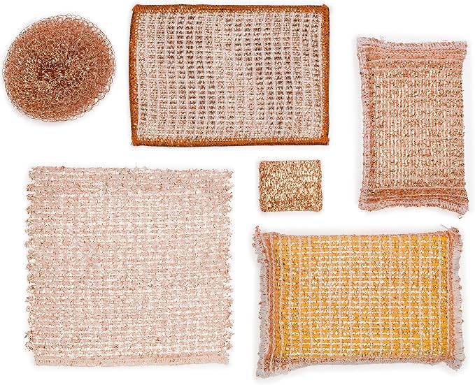 Redecker Copper Thread Mini Scrubber, 2 x 1-5/8 inches, Non-Abrasive Scouring - Image 7