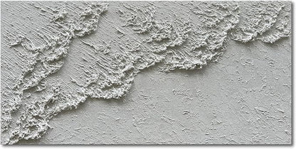 NANKAI Hand Painted White Minimalist Art Painting Ocean Waves Abstract Canvas by NANKAIOilPaintingArt