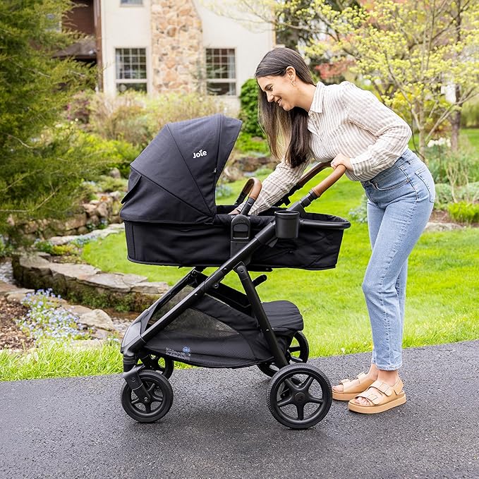 Ginger and Rue Travel System - 4-in-1 Travel System with Lightweight Baby Car Seat and an Included Anti-Rebound Base for Easy Install and Pramette Stroller (Twilight)