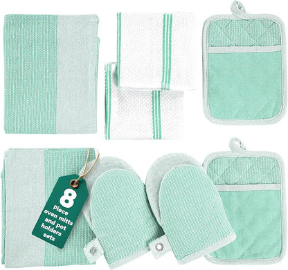 Casa Platino Potholders & Oven Mitts Heat Resistant, 8-Piece Mini Oven Mitt by CasaPlatino