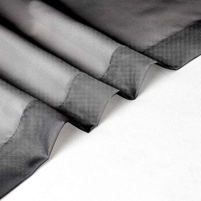 Chyhomenyc Sheer Black Curtains 90 inches Long 2 Panels, Light Filtering Soft - Image 7