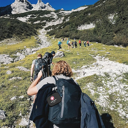 Mini First Aid Kit - 120 Piece Small Waterproof Hard Shell Medical Kit for Car, Home, Office, Travel, Camping, Sports, Outdoor, School - Emergency First Aid Supplies and Survival Kit (Black)
