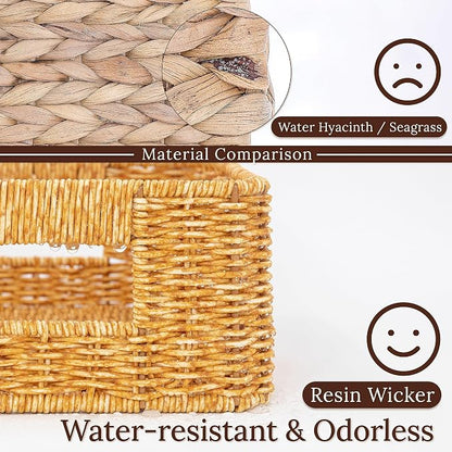 Baskets for Organizing, Undershelf Wicker Storage, Hand Woven Organizer for - Image 3