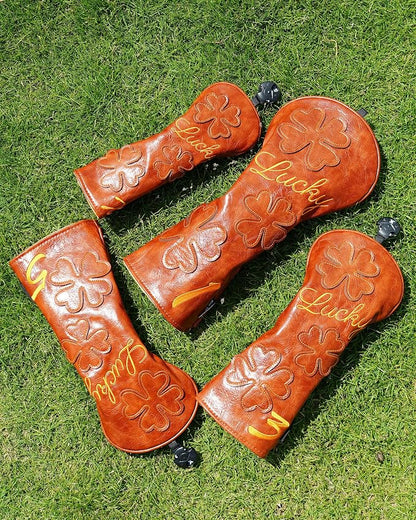 Golf Headcovers Golf Club Head Covers Four Leaf Clover Good Luck Charm - Image 3