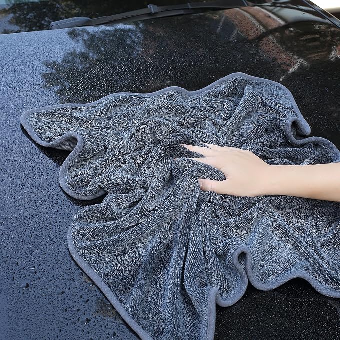 JOYMOOP Microfiber Towels for Cars, Dark Gray Reusable Car Towel, Quick Drying - Image 2