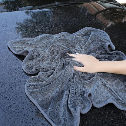 JOYMOOP Microfiber Towels for Cars, 35.4" x 23.6" Car Drying Towel, Dark Gray - Image 2