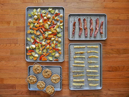 USA Pan Quarter Sheet Oven Safe Nonstick Baking and Cooling Rack - Image 6